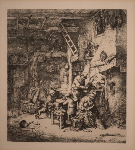 Adriaen van ostade etching - van,