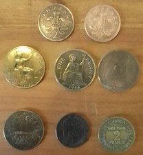 Konvolut 8 alte Münzen