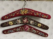 Garderobenbügel Gobelin Petit Point stickerei Vintage Kleiderbügel
