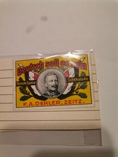 Kaiser Wilhelm Deutsch soll es sein Werbe Briefmarke Fa Oehler,Zeitz.