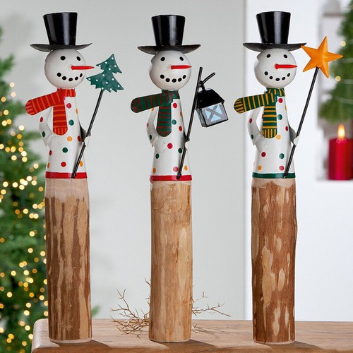 Holz metall schneemann egon - schneemann, 51