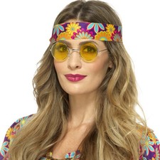 Hippie Sonnenbrille gelb John