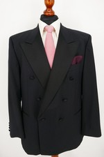 Roy Robson Smoking Anzug Gr.27 Schurwolle Schwarz White Label Top Zustand