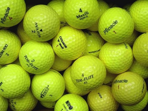 Golfbälle marken mix gelb - marken-mix,