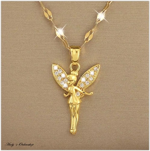 Damen halskette fee - fee, libelle