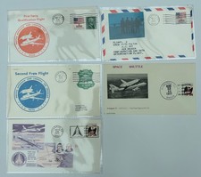 5x Beleg Space Shuttle Freiflüge und Transportflüge 1977