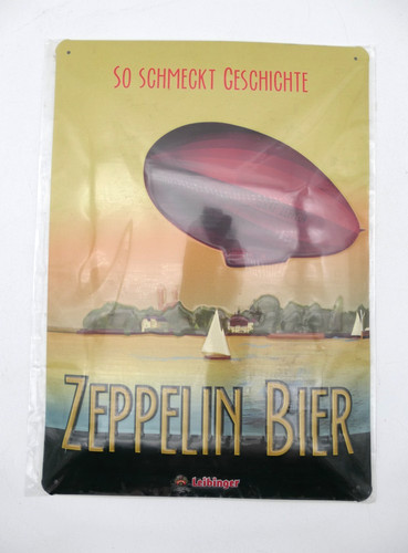 Zeppelin bier blechschild - bier,