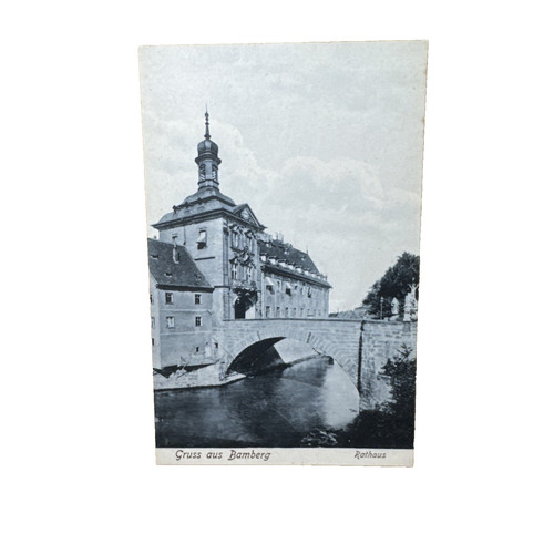 Postkarte bamberg rathaus - postkarte,
