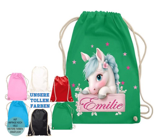 Pferd rosa kinder turnbeutel - pferd,