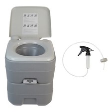 Mobile Campingtoilette 20 Liter inklusive Reinigungsspritze Chemietoilette WC