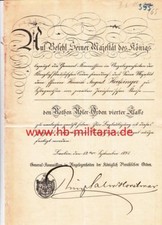 Verleihungsurkunde Roter Adler