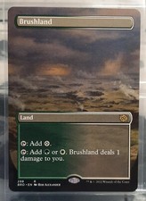 Magic - Brushland / Gestrüppland - Rare/Land/Full Art - Krieg der Brüder  -EN/NM