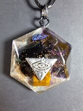 Orgonit Anhänger "Schutz" Orgon Auge Amethyst Rauchquarz Obsidian Bergkristall 