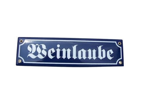 Emaille schild weinlaube - weinlaube, blau