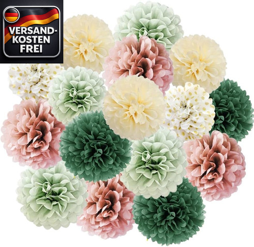 Pompons deko set stück - deko, 16