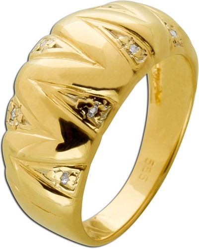 Diamantring gold 585 karat - diamantring, 14