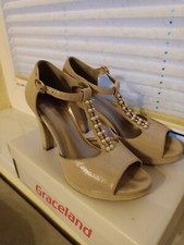 Sandaletten 38 Damenschuhe Jugendweihe Abiball Perlen Absatzhöhe 9,5 cm Plateau 