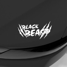 Black Beast Aufkleber Car Sticker Tuning Dekor Decal White 20x10 cm OBV N060422O