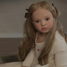 40'' Toddler Girl Reborn Doll Kit Aloenka Hand-Rooted Hair Painted w/ Cloth Body