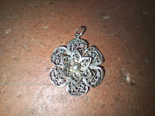Jugendstil anhänger blume - anhänger,