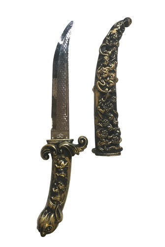 Goldener dolch mit scheide - goldener,