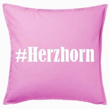 #Herzhorn Kissenbezug Pink Ich