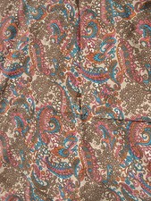 Stoff Paisley Blumen Vintage