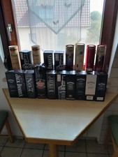 VINTAGE-BLECHDOSEN Spirituosen (Whisky, Asbach, Rum)                            