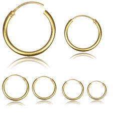 Messing Creolen Ohrringe gold