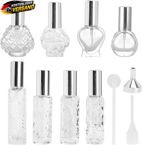 Stück glas parfümflaschen - 8,