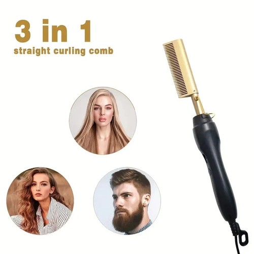 Hair hot comb straightener - comb,