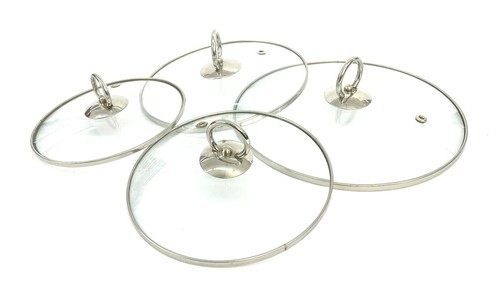 Glasdeckel mit edelstahlring - glasdeckel,