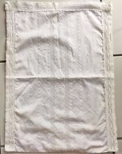 schöner alter Baby-Bettbezug  Lochstickerei   ca 56 x 40 cm weiß  Vintage  Taufe
