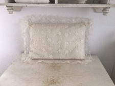 Älteres romantisches Kissen Deko Shabby Vintage Spitzenborte Nostalgie Boudoir