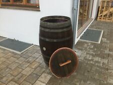 Regentonne Wasserfass 225L Holzfass Weinfass gebraucht Eichenfass Deckel m.Griff