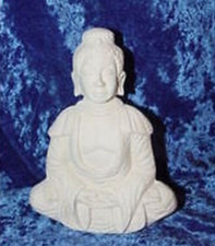 Buddah - Gießkeramik - Weiß