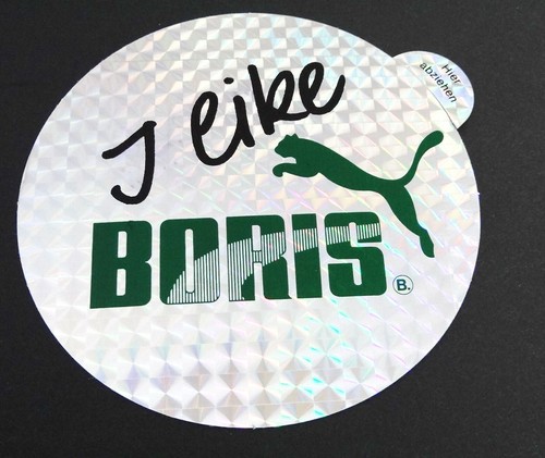 Werbe aufkleber boris becker - werbe-aufkleber,