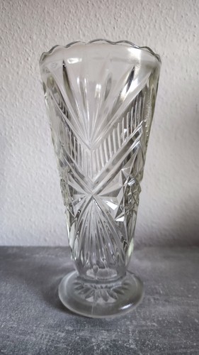 Ddr glas vase blumen muster - blumen,