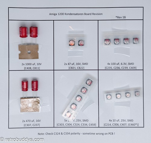 Amiga 1200 recap kit - 1200, alle