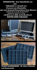 Alu Münzkoffer oder Tableaus