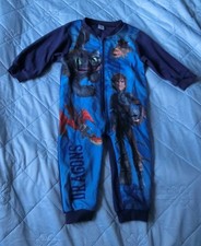 schöner warmer Jungen  Fleece Overall Einteiler " Dragons "  in Gr. 98 /104