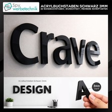 Acrylbuchstaben Schwarz 3mm |