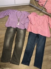 2x DAMEN ~ OVER SIZE PULLOVER MIT BAUMWOLLE GR. XL- 46  2x JEANS+ KETTE GRATIS