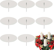 8er Set Silbern Kerzenhalter