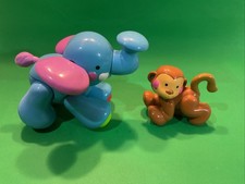 Fisher Price tolle Tiere X 2 - Elefant mit Geräuschen & Affenrassel