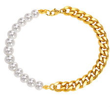 Herren Armband Edelstahl Panzerarmband Perlenarmband Männer