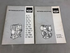 2x Betriebsanleitung Hatz Diesel E+ES 71, 75, 79, 780, 786 U, E573, E673 ua.