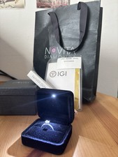 0.68ct Synthetische Diamant Ring, 950 Platin, Große 52