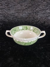 Schüssel Suppenschüssel Suppentasse Adams China Englisch Scenic Grün Porzellan 