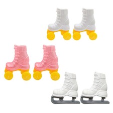1 paar Mini Rollschuh Für 30cm Puppe 1:6 Puppenhaus Flache Skates Schuhe